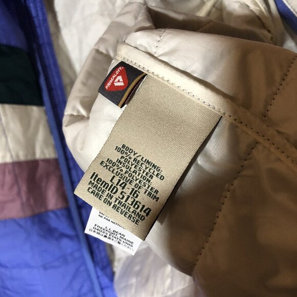 L.L. Bean Primaloft Packaway Colorblock Quilted Jacket Girls Size Large 14-16 - Picture 8 of 13